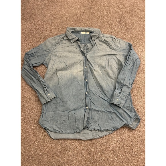 Westbound Tops - Westbound Button Down Shirt Womens XL Light Blue‎ Excellent Cotton Lyocell Blend